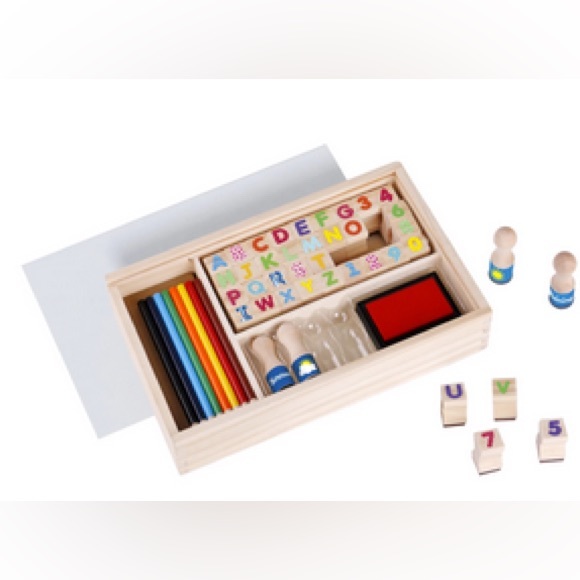 Toysters alphabetical stamps with colored pencils - Picture 2 of 2